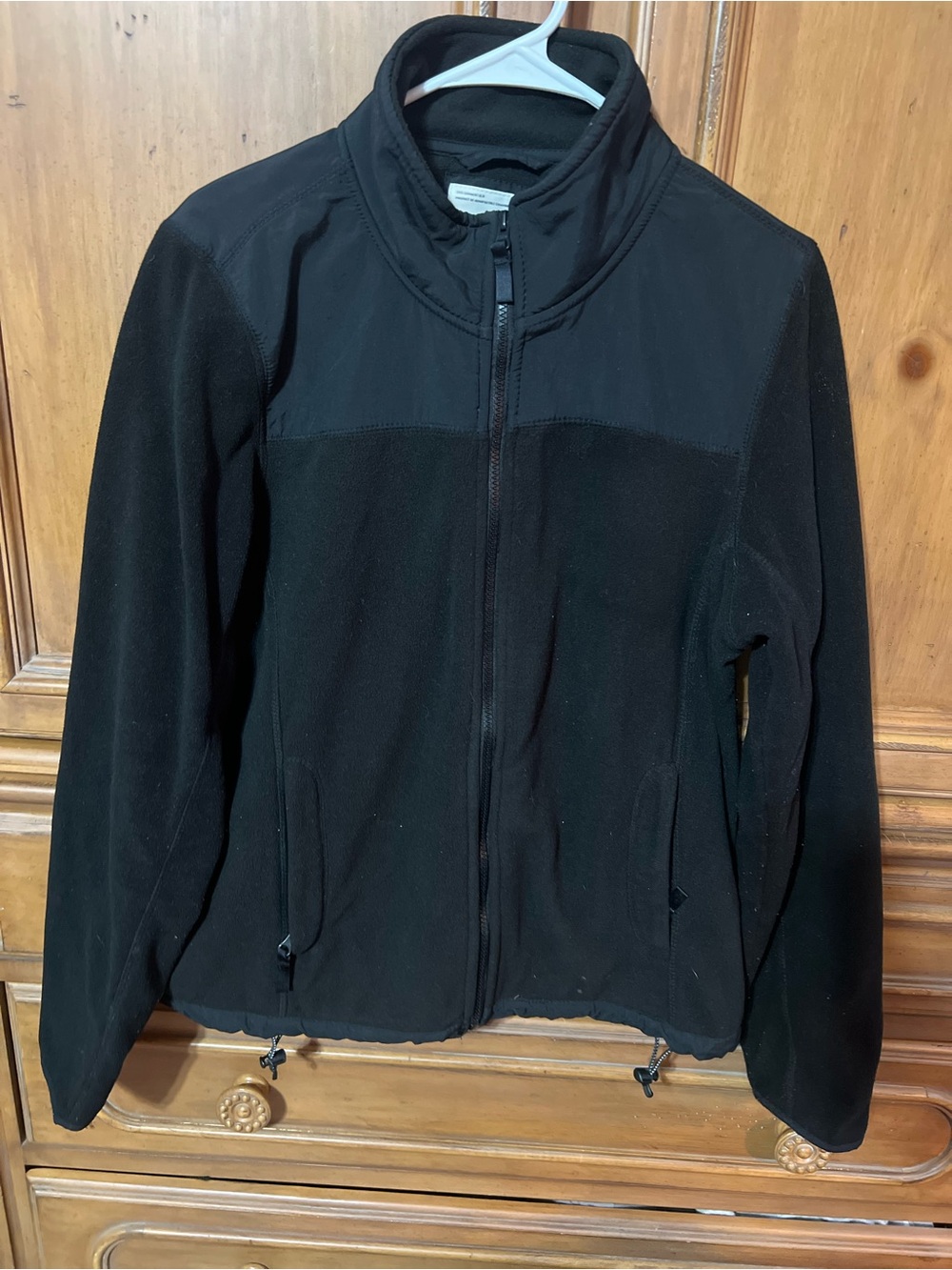 Aeropostale Black Full-Zip Utility Fleece Jacket